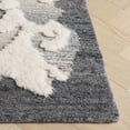thumbnail image 3 of SAFAVIEH Casablanca Chloe Abstract Shag Area Rug, Dark Grey/Ivory, 4' x 6', 3 of 11