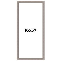 16x37 Frame Grey Real Wood Picture Frame Width 1.25 inches | Interior Frame Depth 0.5 inches | Hans