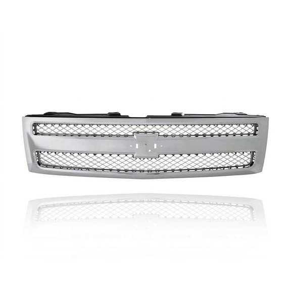 Grille - Compatible/Replacement for '12-13 Chevrolet Silverado 1500 - Chrome Frame/Mesh - 22849840 CAPA