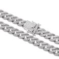 thumbnail image 3 of FEEL STYLE Male 11MM Zircon Streamer Cuban Chain Bracelet for Men Women 7", 3 of 5