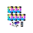 thumbnail image 1 of Ventilador de chasis RGB ajustable Ventilador de caja de alto flujo de aire Ventilador de refrigeración de chasis luminoso de marco completo con Juegos de teclado y mouse para computadora No.7, 1 of 1