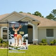 thumbnail image 2 of JOOCAR Christmas Deer with Joy Sign Garden Flag for Winter Christmas Home Outdoor Garden Yard Door Decor 12x18 inch, 2 of 5