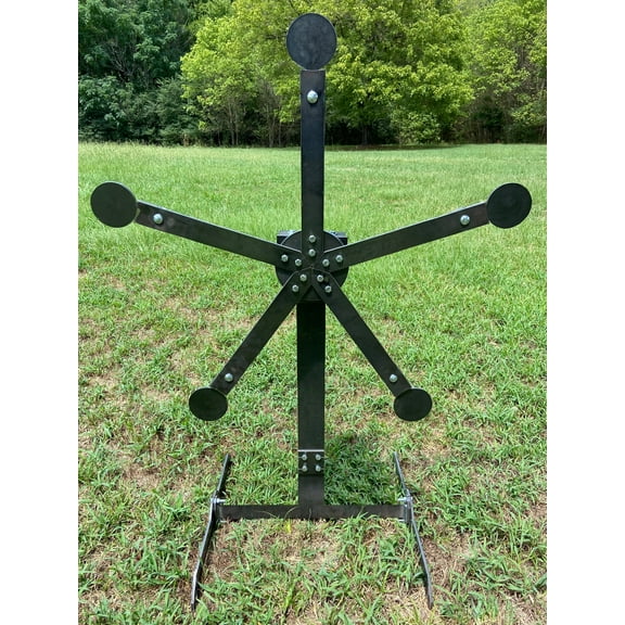 Magnum Target Portable 1/4" .22LR Rimfire Texas Star "No Weld" Reactive Steel Shooting Target w/ 4in Paddles - TS-4-14