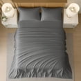 thumbnail image 4 of Beddora Double Size Bed Sheet Set in Grey – 4 Piece Microfiber Sheets, Ultra-Soft, Deep Pocket, Wrinkle-Resistant, Easy Care, Adult, 4 of 4