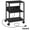 Black, variant on Black 3-Tier Mobile Printer Cart with Power Outlets and USB Ports