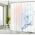 thumbnail image 5 of Ambesonne Landscape Shower Curtain, Winter Tree Branches, 69"Wx84"L, Blue Pink, 5 of 5