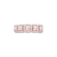thumbnail image 2 of 14kt Rose Gold Womens Princess Diamond 5-Stone Anniversary Ring 1 Cttw, 2 of 4
