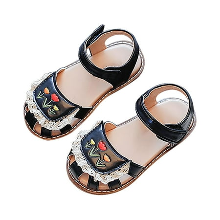 

Kids Girls Sandals Casual Sticky Shoelaces Lightweight Adjustable Straps Summer Little Child/Big Kid Baby Daily Footwear Casual First Walking