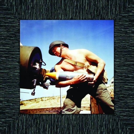 Historically Yours Patriotic Soldier, Men of Honor Framed, Military Image,10x10 8523