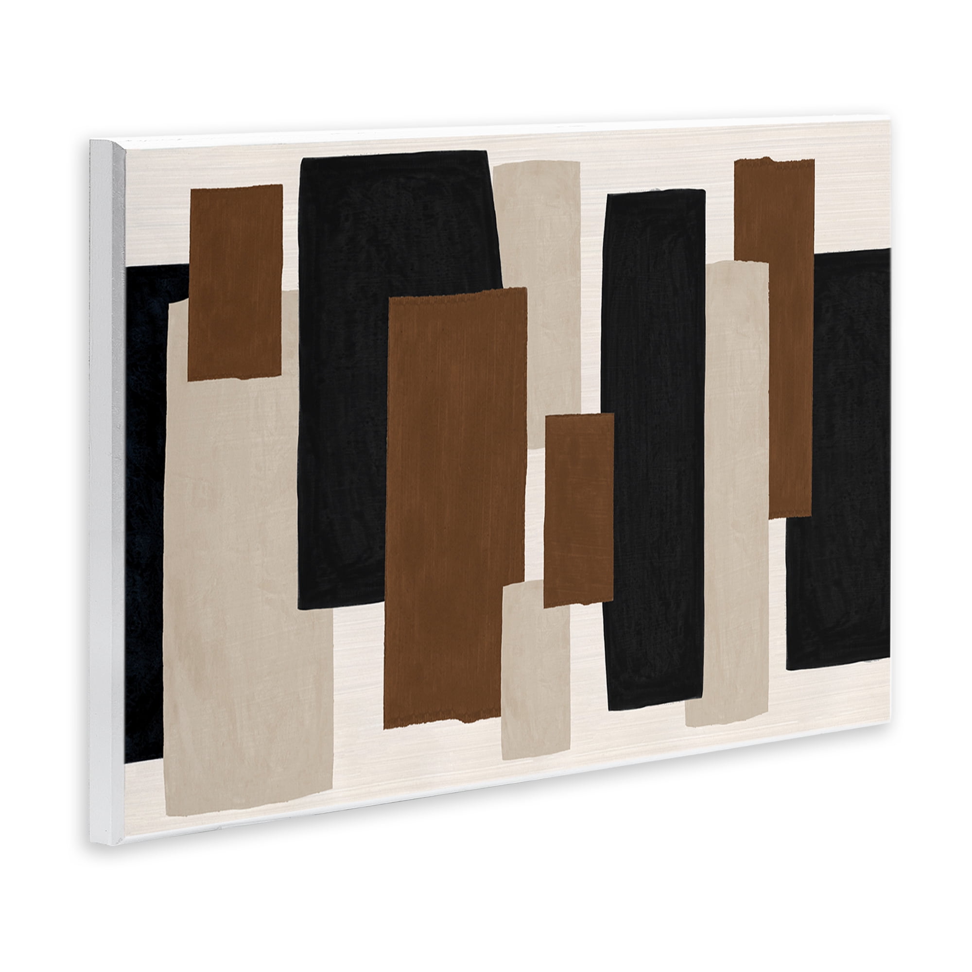 Stupell Industries Minimal Vertical Blocks in Earth Tones Wall Plaque Art, design by Janet Tava