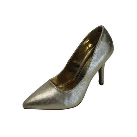

Gold Metallic Pointed Toe Women s Pumps Size 6