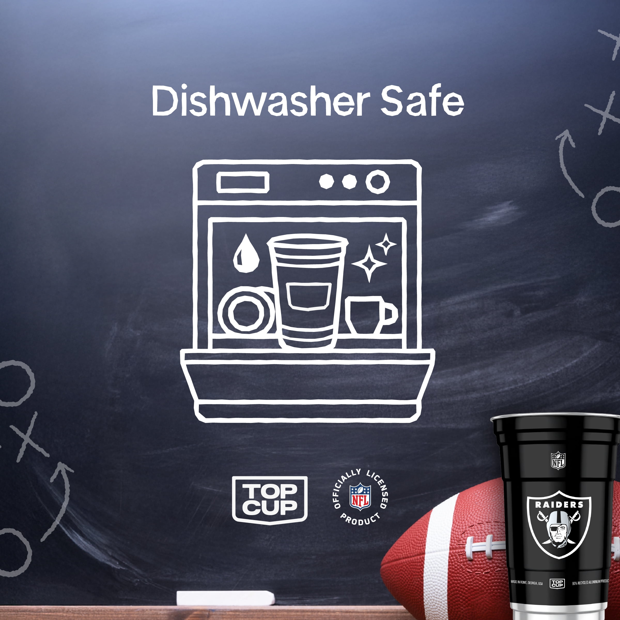 Top Cup NFL Las Vegas Raiders Aluminum Party Cups, 20oz, 10 count