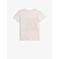 thumbnail image 2 of T-Shirt Short Sleeve Crew Neck Flower Glitter Printed Cotton, 2 of 3