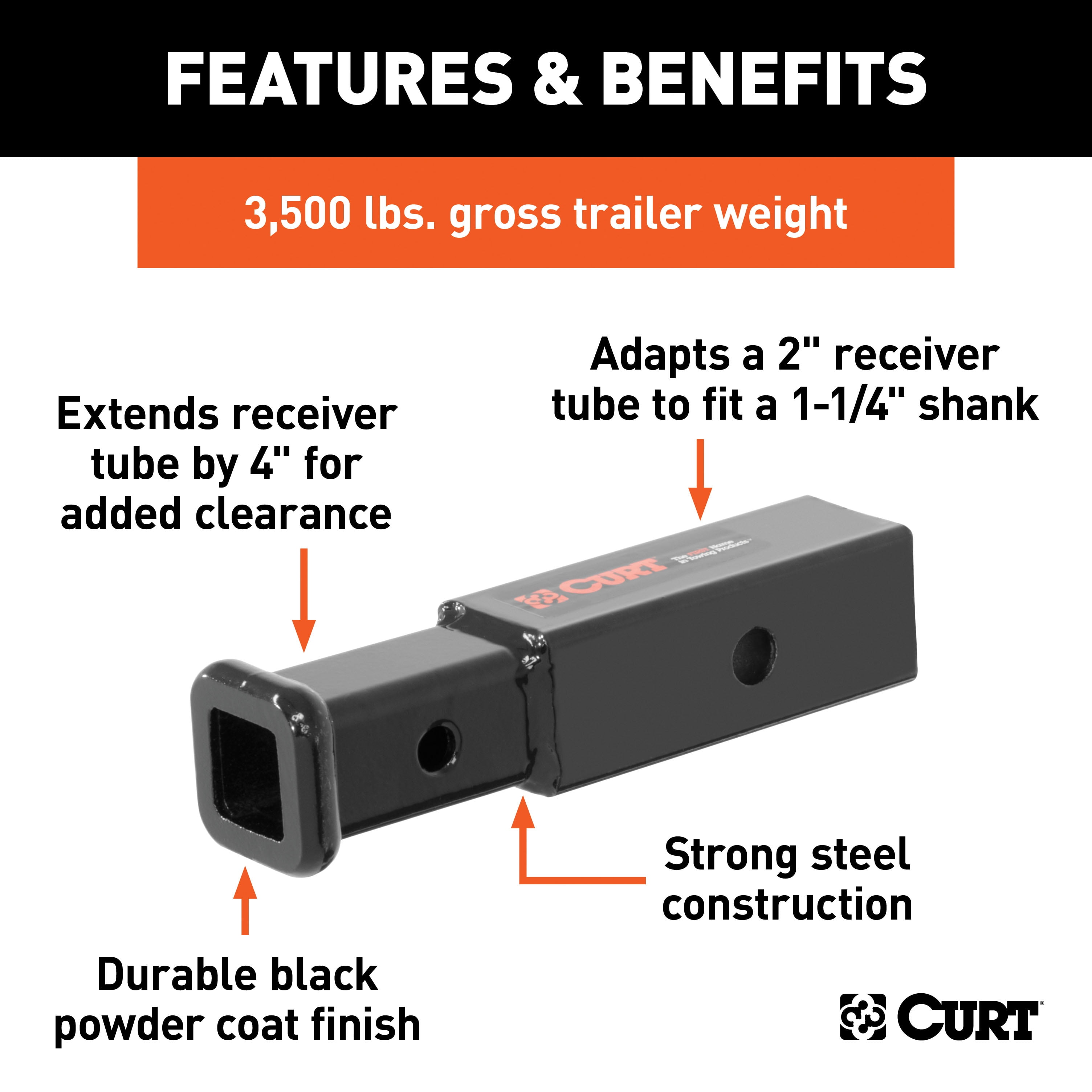 CURT Receiver Tube Adapter