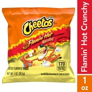 Cheetos Crunchy Flamin' Cheese Flavored Snack Chips, 1 oz Bag