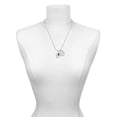 thumbnail image 2 of Delight Jewelry Silvertone Love with Navy Blue Paw She is Clothed in Stength and Dignity Charm Necklace, 20"+3", 2 of 4