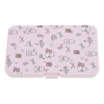 Unique Bargains 1 Set Contact Lens Case Cat Rectangular Lens Storage Case Pink