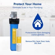 Express Water Whole House Water Filter, 1 Stage Home Water Filtration System, Sediment Filter, includes Pressure Gauges, Easy Release, and 1 Inch Connections.