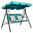 thumbnail image 4 of Patiojoy Outdoor Patio Swing Canopy Bench Chair Rocking Hammock Blue, 4 of 6