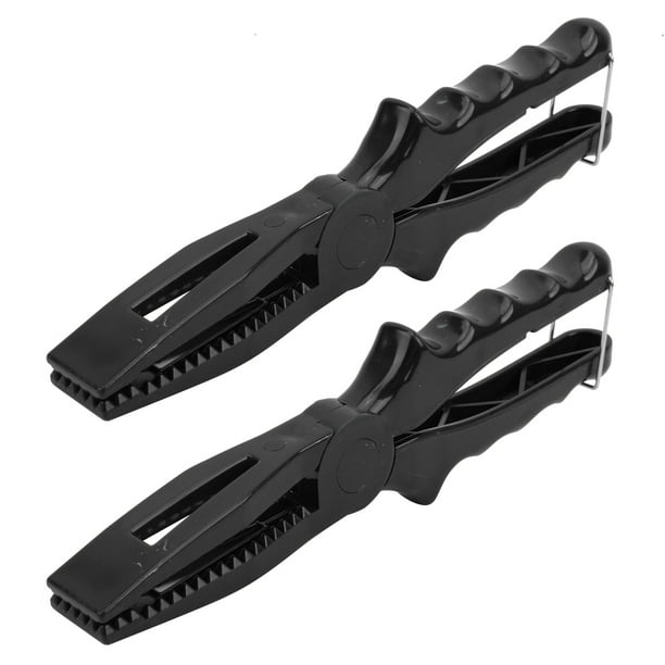 Fishing Pliers ABS Fish Clamp Grip Catch Release Tool Fish Body Holder Tongs  ScissorsBlack 
