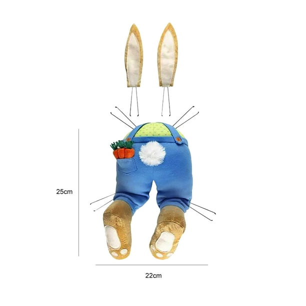 Forma De Conejo De Pascua 1 Juego de adornos colgantes de conejito ladrón de Pascua de animales de dibujos animados de orejas de conejo (azul) Ndcxsfigh Libre de BPA