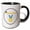 Black/White, variant on 3drose, Congrats Typography with Graduation Icons, 15oz Mug