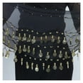 thumbnail image 3 of Dance Hip Scarf Sexy Women Belly Dance Chiffon Skirt Gold Sequins Waist Chain Tassel Belts Clubwear, 3 of 5