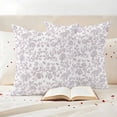 thumbnail image 3 of Spring Flower Outdoor Waterproof Pillow Covers, Vintage Farmhouse Light Purple Boho Leaf Decorative Square Throw Pillowcase Sofa Cushion Sham for Patio/Couch/Chair, 16"x16" 2 Pack, 3 of 8