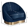 thumbnail image 3 of Meridian Furniture Shelly Navy Velvet Chair, 3 of 8