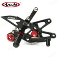 thumbnail image 5 of Arashi (Version 2.0) Rearsets for Triumph Daytona 675 / R 2013 - 2018 675R 2014 2015 2016 2017 Motorcycle Accessories Adjustable Footrests Quick Shift Foot Peg Rear Sets Black, 5 of 6
