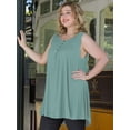 thumbnail image 5 of LARACE Plus Size Tank Tops for Women Sleevelss Tunic Casual Summer Clothes Swing Shirts, 5 of 8