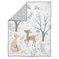 thumbnail image 3 of Bedtime Originals Deer Park 3-Piece Crib Bedding Set - Gray, Animals, Woodland, 3 of 9