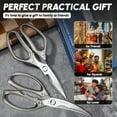 thumbnail image 5 of Kitchen Scissors Set, All Purpose Heavy Duty Poultry Shears, Ultra Sharp Japanese Meat Scissors, Dishwash Safe Stainless Steel Comfort Grip Handle Kitchen Shears for Food, Chicken Bones, Turkey, 5 of 7