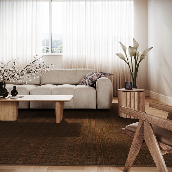 nuLOOM Elisara Wool Modern Transitional Area Rug, 6' x 9', Elisara Rust