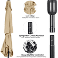thumbnail image 2 of Yaheetech 6.5x10FT Patio Umbrella with Push Button Tilt 6 Sturdy Ribs, Tan, 2 of 11