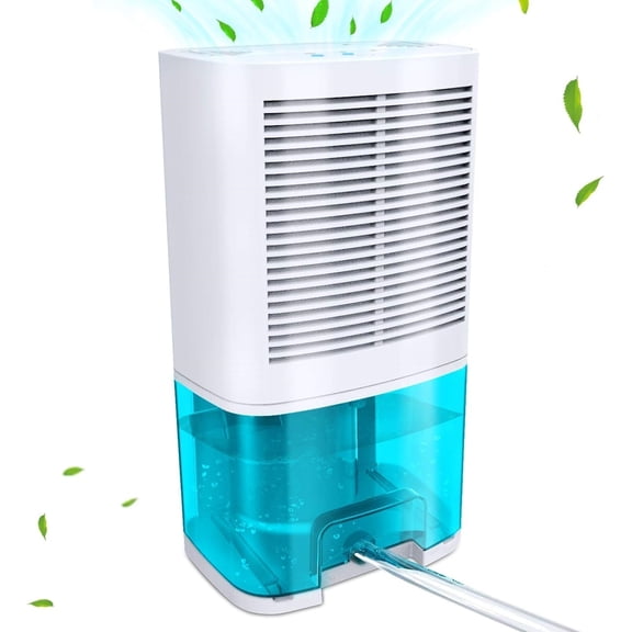 Dehumidifier 68oz(2000ml) Small Dehumidifier with Drain Hose for Up to 650 sq.ft Ultra Quiet Mini Portable Air for Home Basements Bathroom Bedroom Closet Kitchen RV