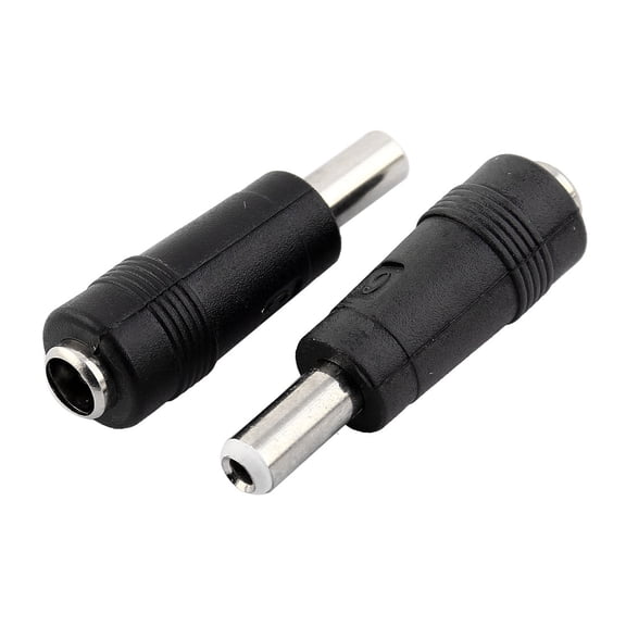 Unique Bargains 5.5 x 2.5mm Male to 5.5 x 2.1mm Female DC Power Connector Jack Adapter 2 Pcs