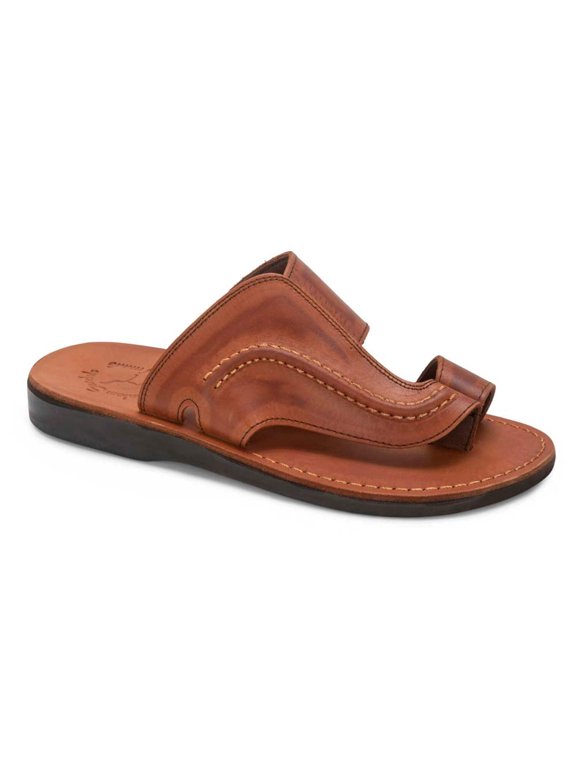 Peter - Leather Toe Strap Sandal | Honey