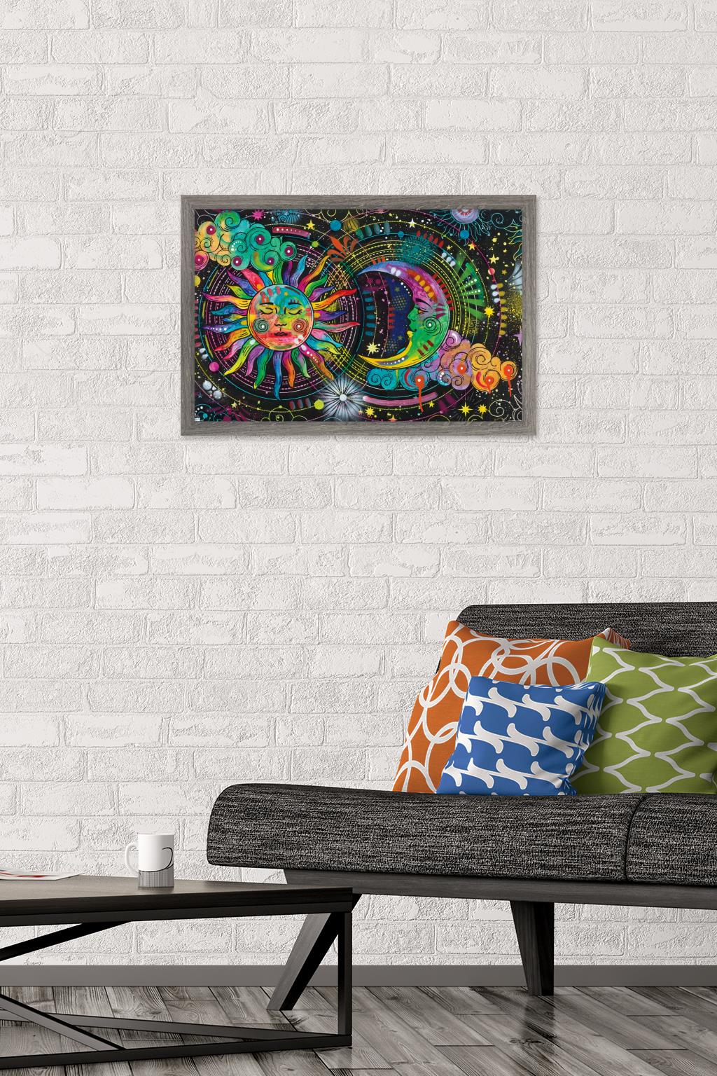 Dean Russo - Sun And Moon Wall Poster, 14.725" x 22.375" Framed
