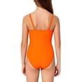 thumbnail image 2 of HWJAD Girls Swimsuit One-Piece Bathing Suit with Mesh Cover Ups Adjustable Straps Cut Out Swimwear Size 5-12, 2 of 6