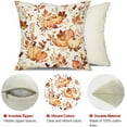thumbnail image 2 of Fall Pillow Covers 20x20 inch Set of 2 Pumpkin Maple Leaf Flower Decorative Throw Pillow Case Autumn Thanksgiving Farmhouse Decoration for Home Couch, 2 of 6