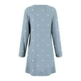 thumbnail image 5 of hotojiny Women's Casual Dress Soft Long Sleeve Crewneck Flowy Dress Lounge Comfy Fashion Beach Vacation Dress, 5 of 5
