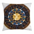 thumbnail image 1 of Astrology Throw Pillow Cushion Cover, Aries Taurus Gemini Cancer Leo Virgo Libra Scorpio Horoscope Signs, Decorative Square Accent Pillow Case, 18 X 18 Inches, Brown Yellow and Blue, by Ambesonne, 1 of 2
