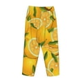thumbnail image 5 of Kll Womens Yellow Limes Print Pajama Pants Soft Pajama Bottoms For Women Cozy Lounge Pants, 5 of 9