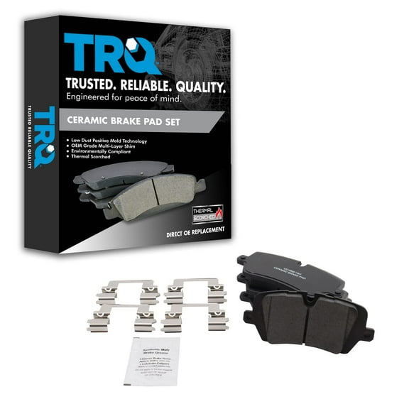 TRQ Rear Ceramic Disc Brake Pad Set for Discovery Range Rover Defender 110 BFA18969 Fits select: 2014-2021 LAND ROVER RANGE ROVER SPORT, 2013-2021 LAND ROVER RANGE ROVER