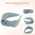 thumbnail image 4 of Unique Bargains Knotted Headbands Solid Colors Top Knot Headbands Elastic Headbands for Women Blue, 4 of 7