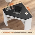 thumbnail image 7 of 31.5" Triangle Corner Office Desk with Drawer and Open Storage Shelves, Farmhouse Computer Desk for Home Office, 7 of 7