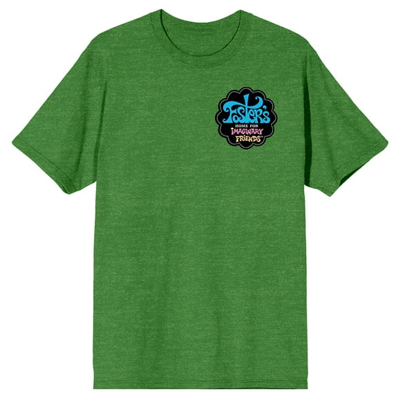 Foster's Home For Imaginary Friends Mac & Bloo Crew Neck Short Sleeve Green Heather Men's T-shirt