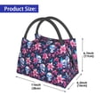 thumbnail image 3 of Vsdgher funny Skull daisy flower Print Insulated Reusable Bags with Sturdy Zipper and Handles, Foldable Totes for Hot or Cold Food Bring or Delivery, 3 of 8