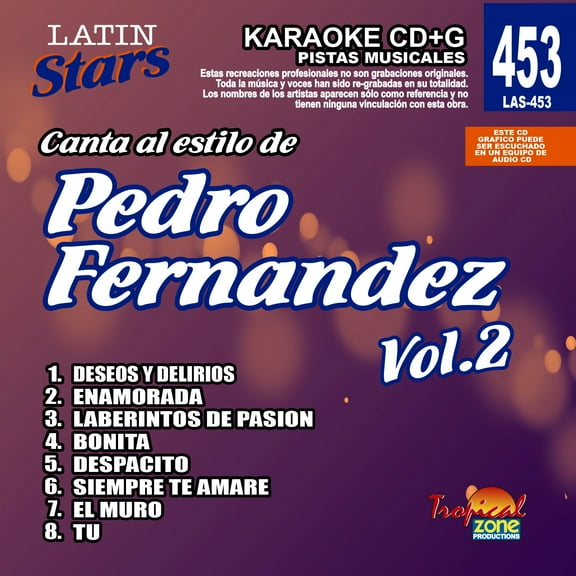 Karaoke Latin Stars 453 Pedro Fernandez Vol.2
